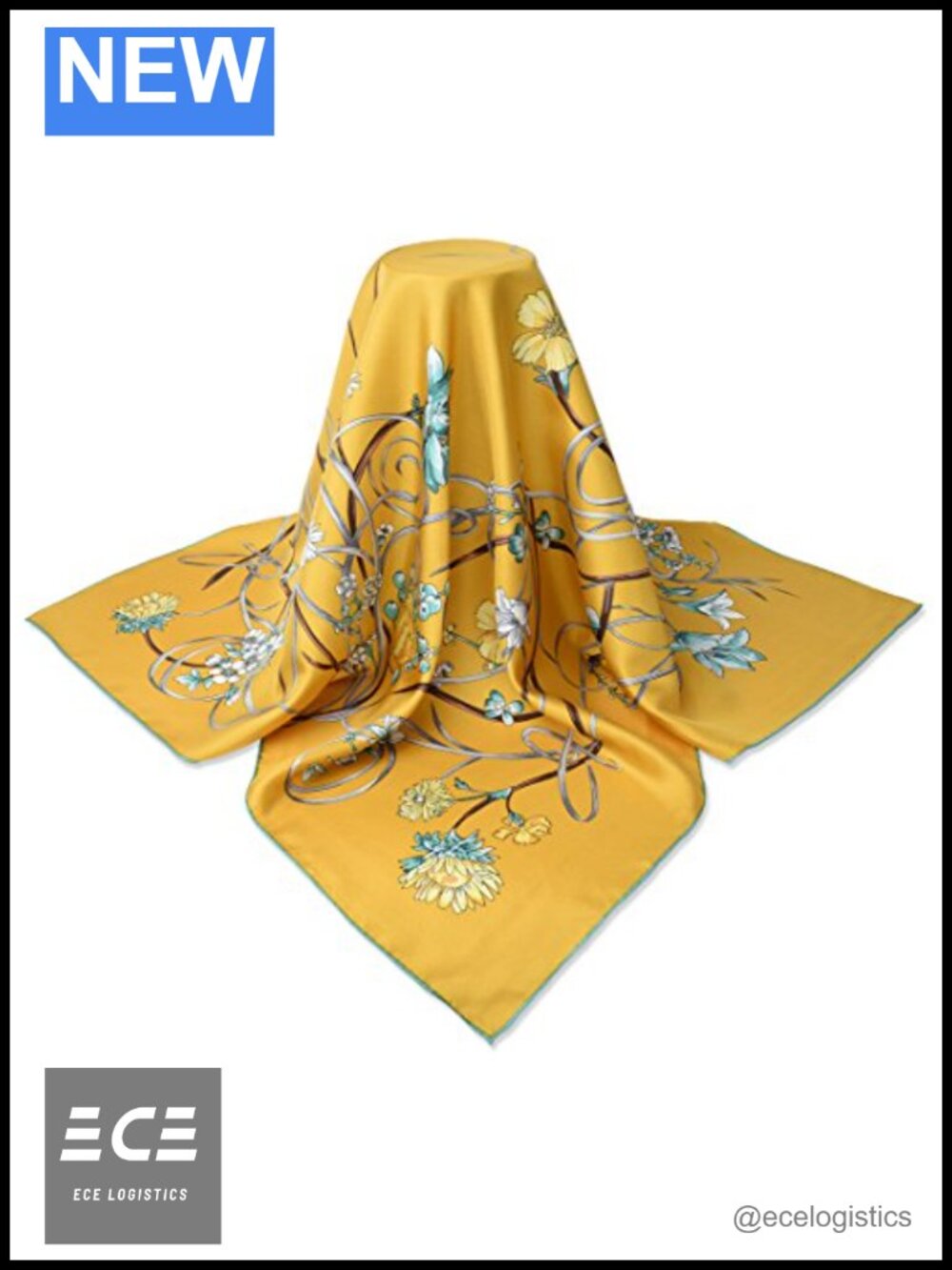 Real Silk Neck Scarf Lightweight Square Bandana Headband Hair Scarf